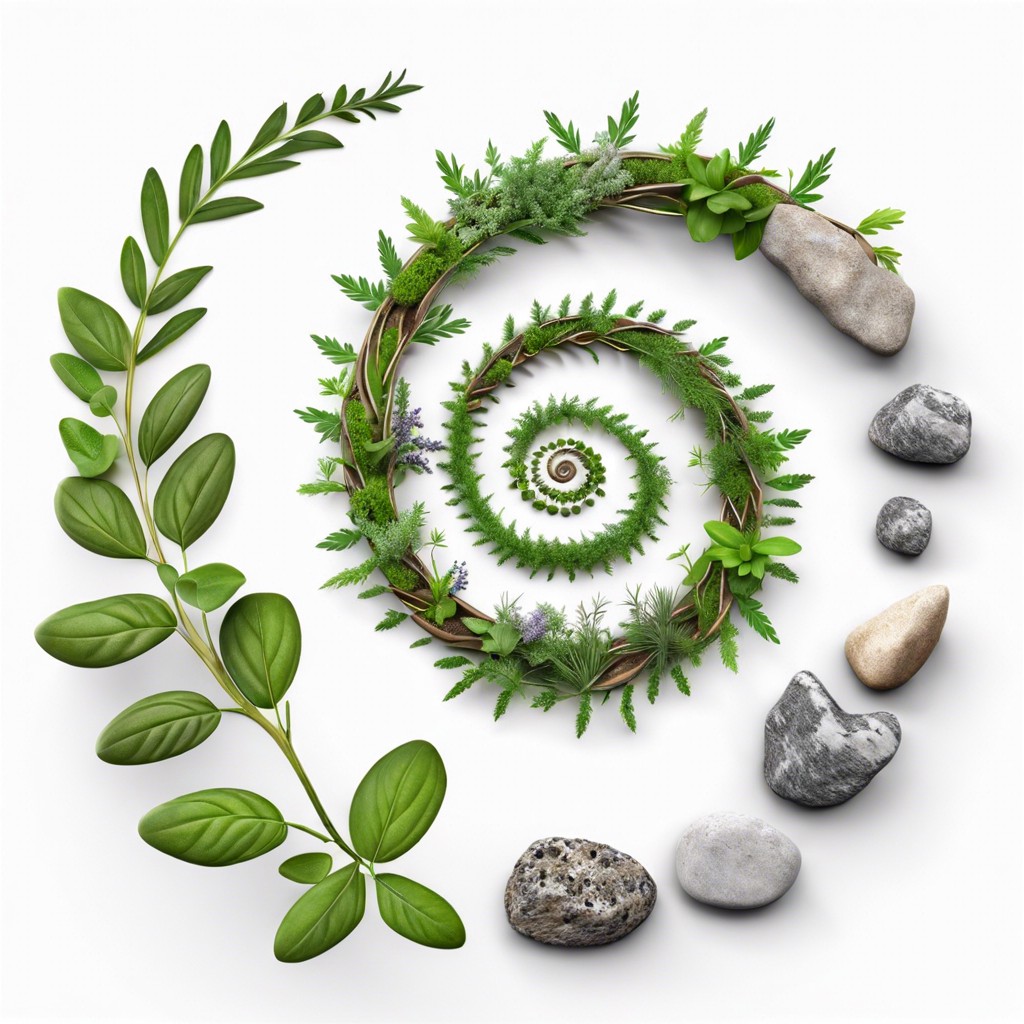 herb spiral construct a spiral from stones and fill with soil to plant herbs