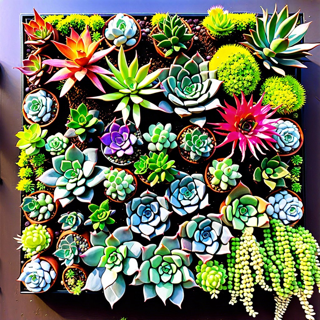 living walls with succulents