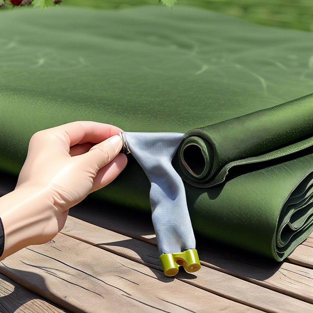 magnetic pull weed deterrent fabric
