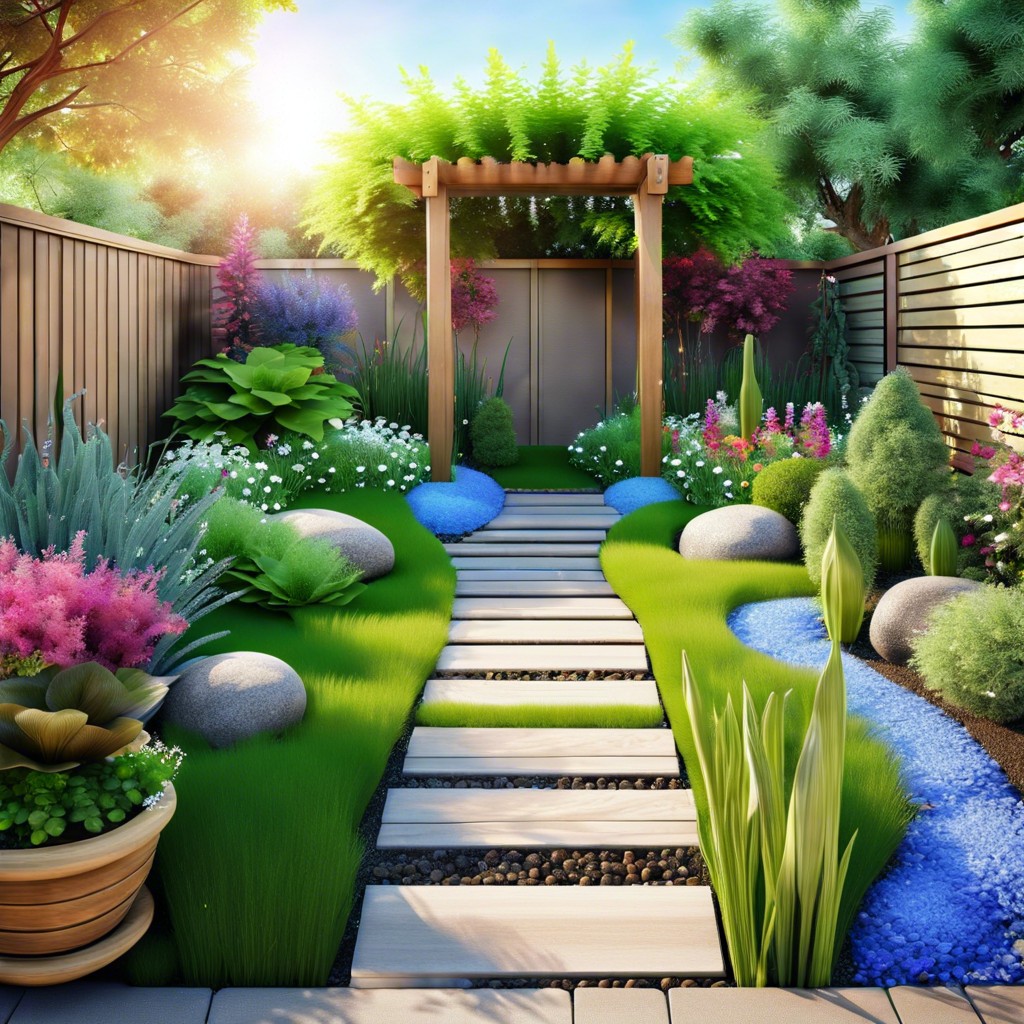 multisensory garden with plants varying in texture color and scent