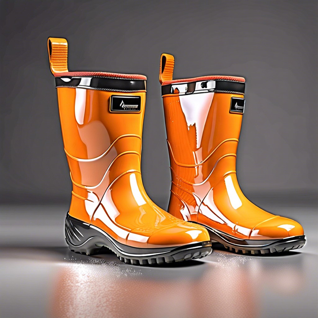 non slip rain boots with thermal insulation