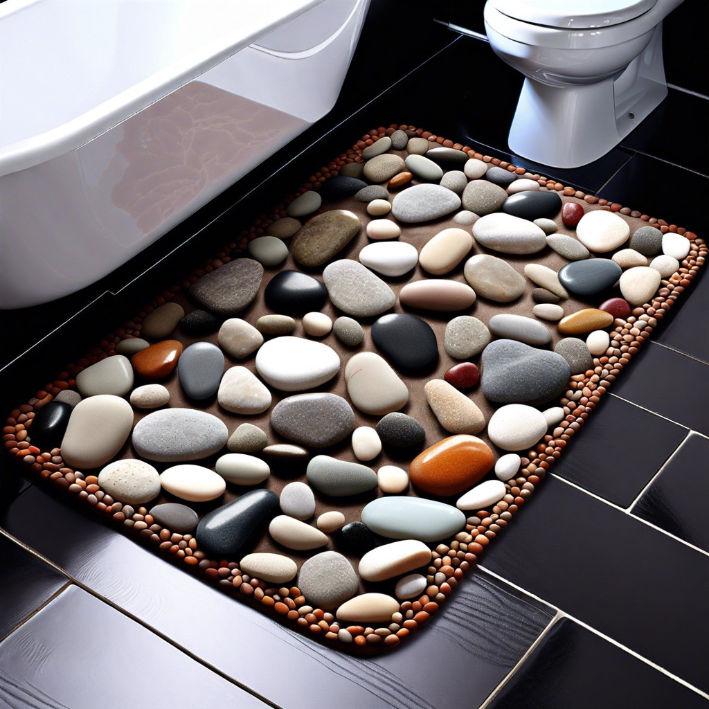 pebble bath mats