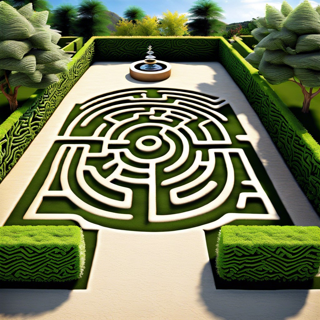 rock maze for large gardens
