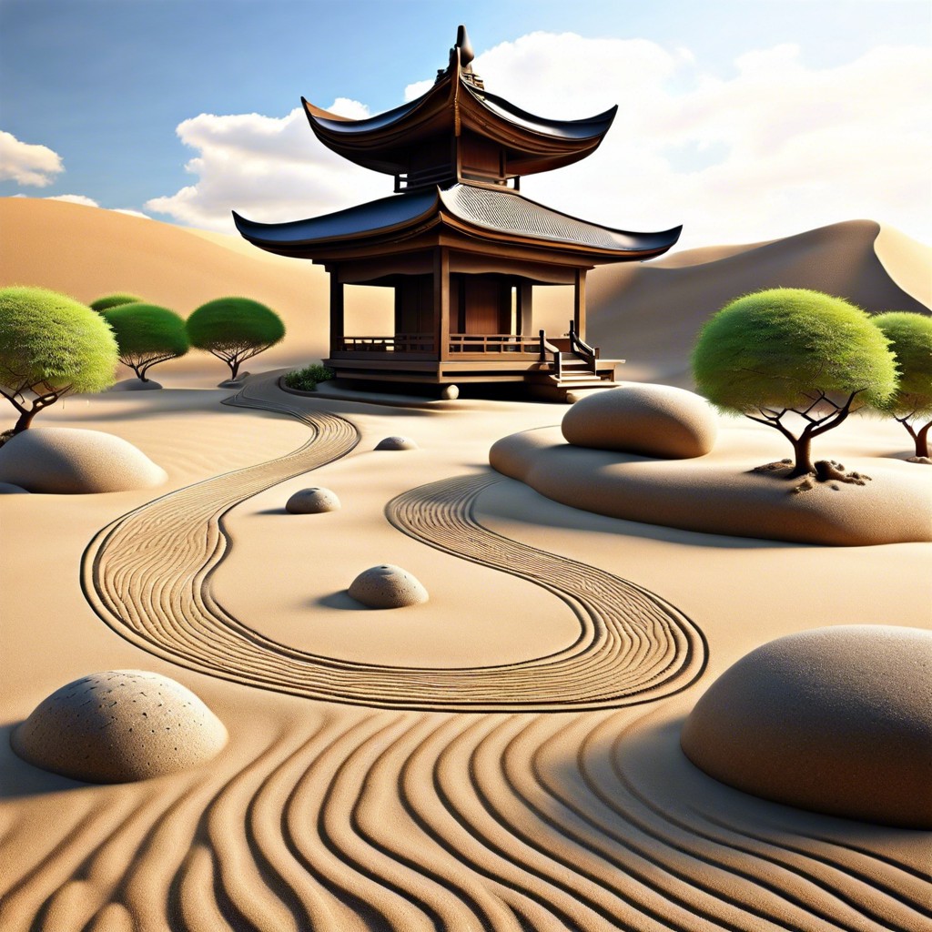 sculpted zen sand gardens