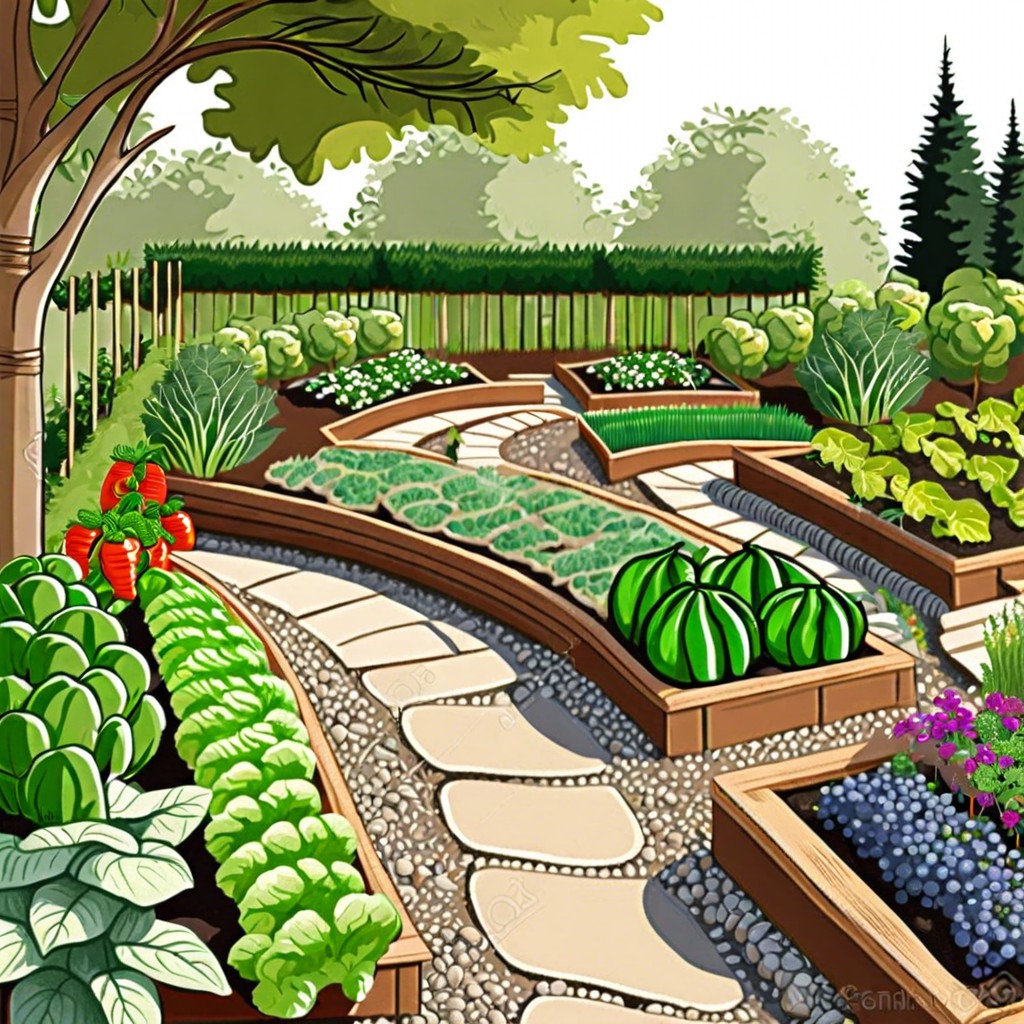 terraced vegetable gardens