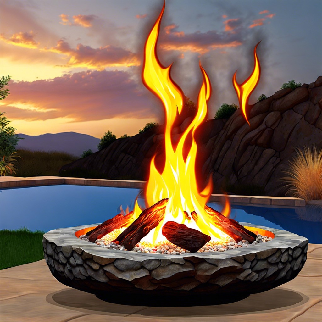 thermal rock fire pits