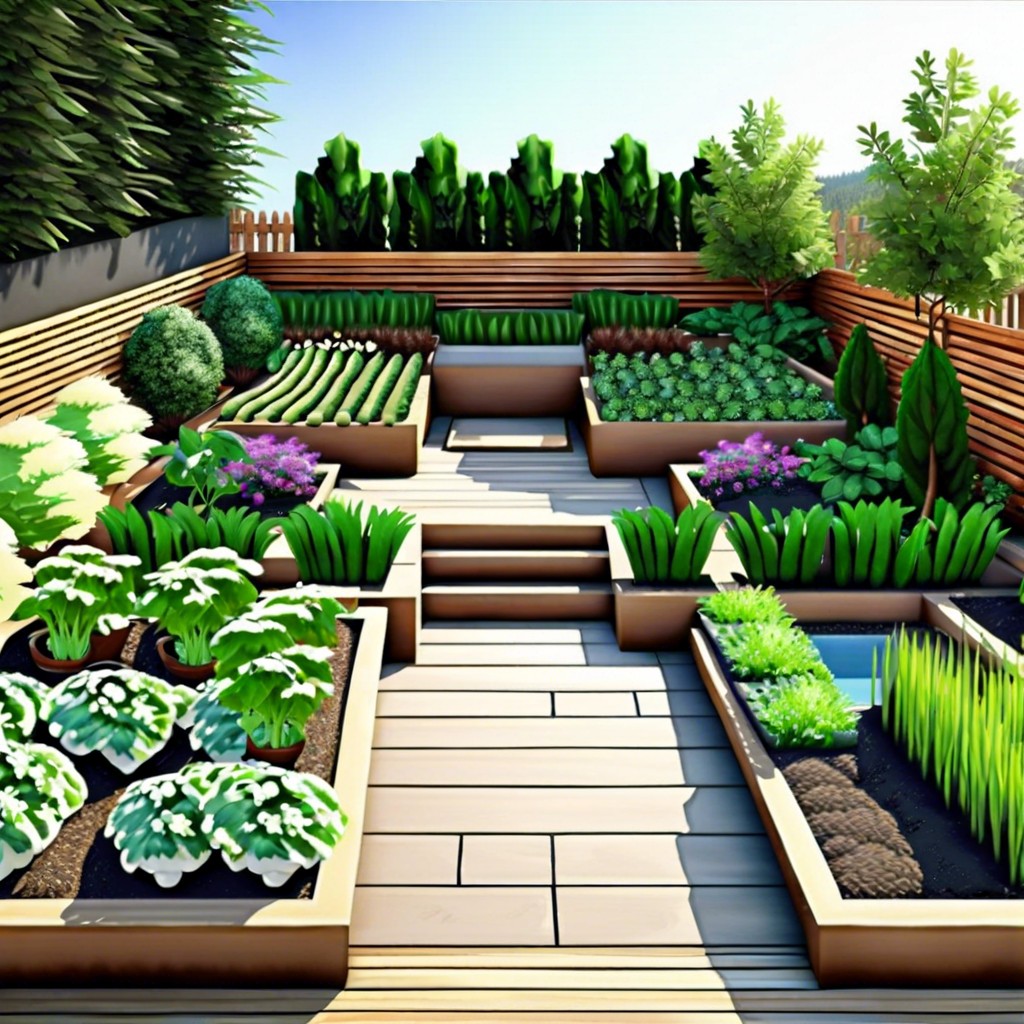 terraced vegetable garden