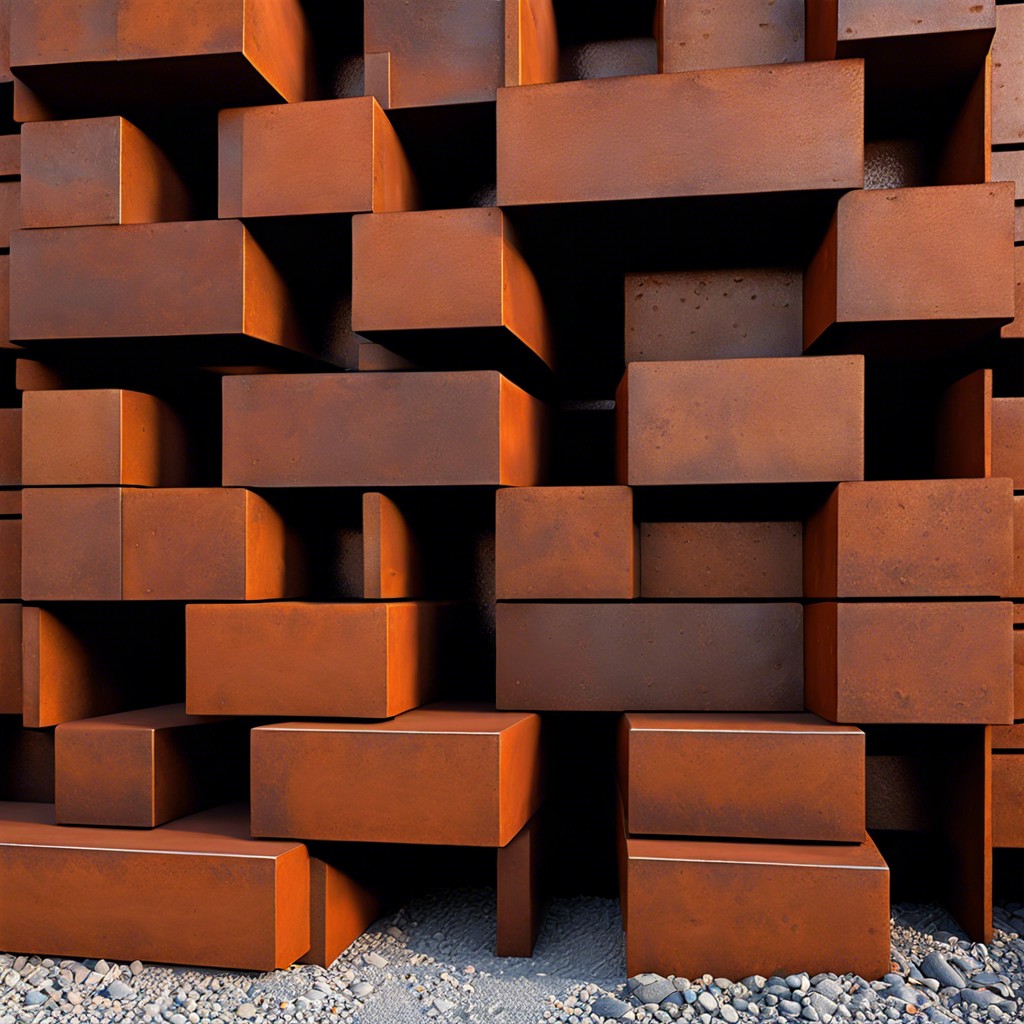 corten steel blocks