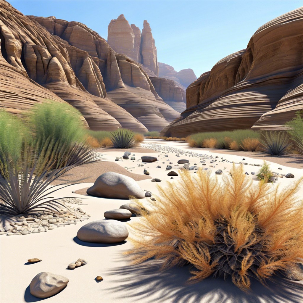 dry riverbed feature