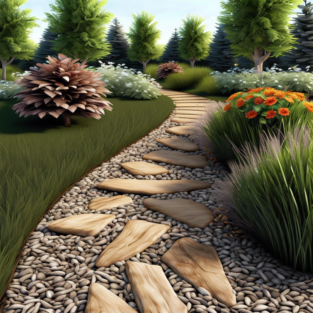 mulched pathways