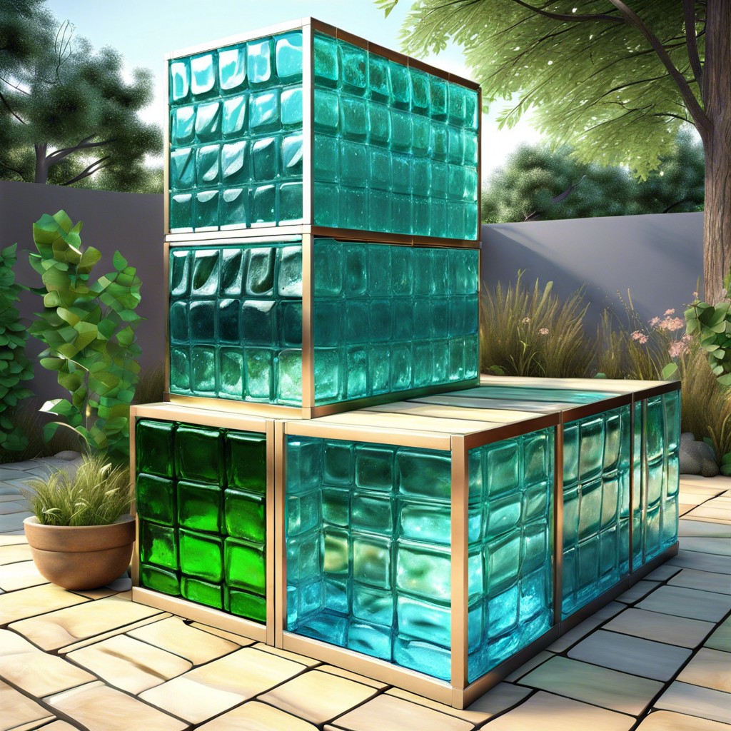 recycled glass blocks