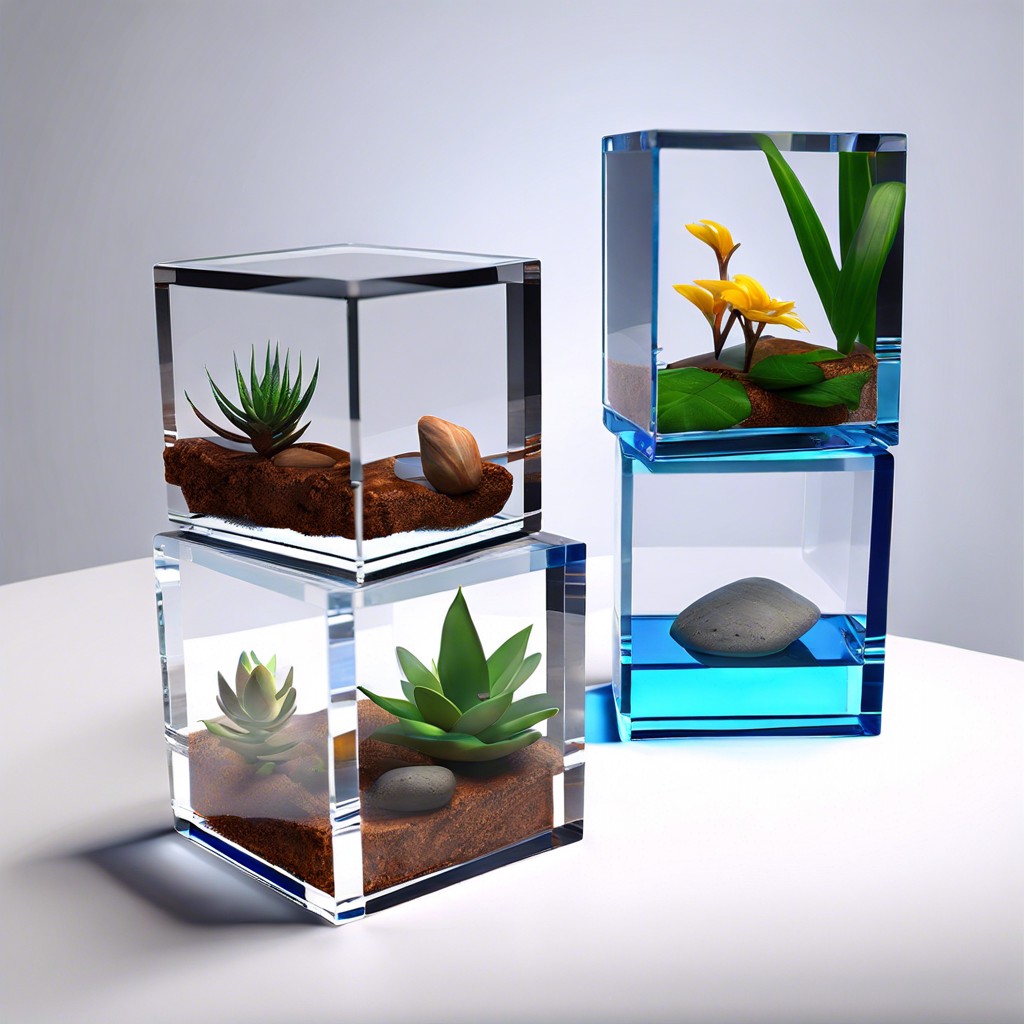 transparent acrylic blocks