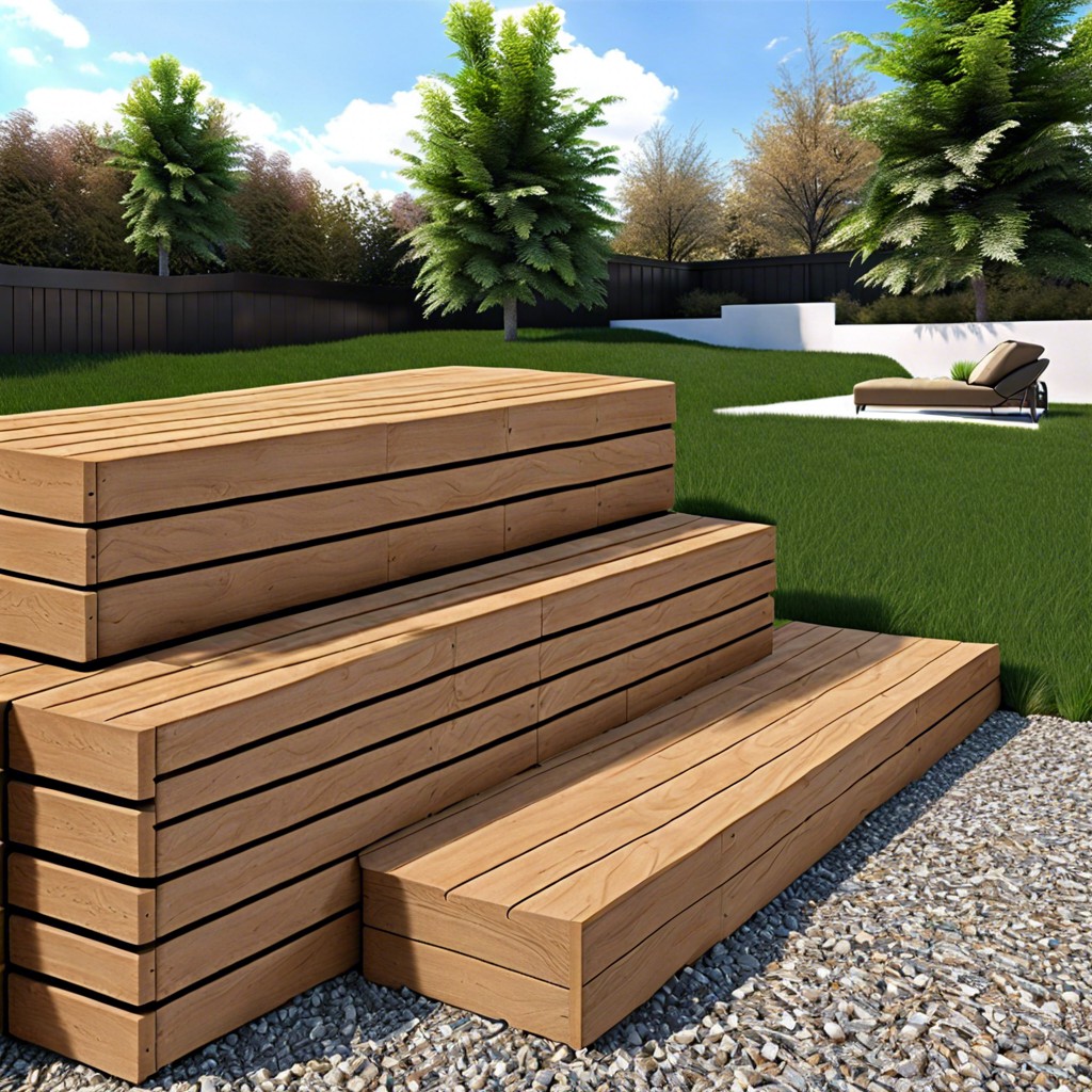 wood look composite blocks